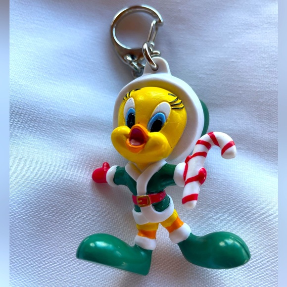 Warner Bros. Accessories - Warner Brothers Vintage Tweety Bird Keychain Christmas.